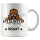 Personalized Poodle Dog Mom Dad Mug, Custom Dog's Name Gift