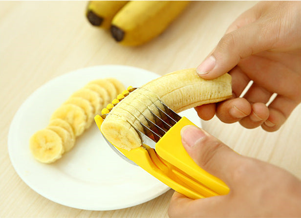 Banana Slicer Fruit Cutter Kitchen Gadget Banana Slicer Steel Fruit