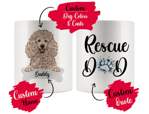 Personalized Portuguese Sheepdog Dog Rescue Mom Dad Mug, Best Dog Owner Gift