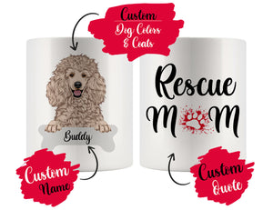 Personalized Portuguese Sheepdog Dog Rescue Mom Dad Mug, Best Dog Owner Gift