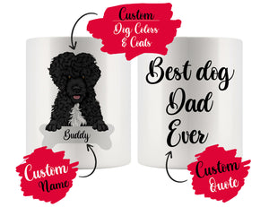 Personalized Portuguese Water Dog Dog Mom Dad Mug, Best Dog Owner Gift