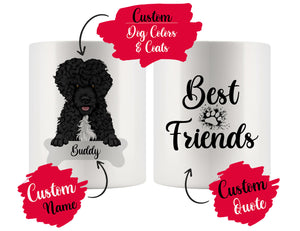 Personalized Portuguese Water Dog Dog Rescue Mom Dad Mug, Best Dog Owner Gift