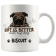 Personalized Pug Dog Mom Dad Mug, Custom Dog's Name Gift
