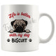 Personalized Pug Dog Mom Dad Mug, Custom Dog's Name Gift