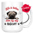 Personalized Pug Dog Mom Dad Mug, Custom Dog's Name Gift