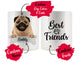 Personalized Pug Dog Rescue Mom Dad Mug, Best Dog Owner Gift