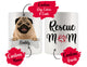 Personalized Pug Dog Rescue Mom Dad Mug, Best Dog Owner Gift