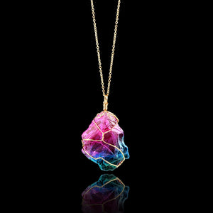 Rainbow Natural Stone Necklace - Freedom Look