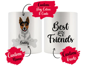 Personalized Rat Terrier Dog Rescue Mom Dad Mug, Best Dog Owner Gift