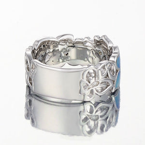 Unique Colorful Butterfly Flower Ring - Freedom Look
