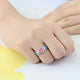 Unique Colorful Butterfly Flower Ring - Freedom Look