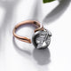 Trendy Rose Gold Ring with Gray Pearl & Leaf - Freedom Look