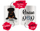 Personalized Rottweiler Dog Rescue Mom Dad Mug, Best Dog Owner Gift
