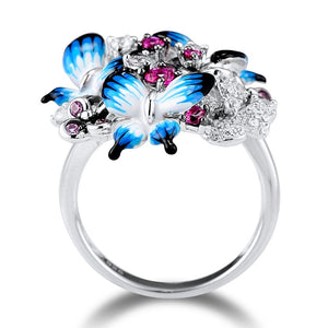 Real 925 Silver Butterfly Ring