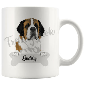 Personalized Saint Bernard Dog Mom Dad Mug, Funny Dog Owner Gift