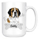 Personalized Saint Bernard Dog Mom Dad Mug, Funny Dog Owner Gift