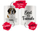 Personalized Saint Bernard Dog Rescue Mom Dad Mug, Best Dog Owner Gift