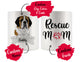 Personalized Saint Bernard Dog Rescue Mom Dad Mug, Best Dog Owner Gift