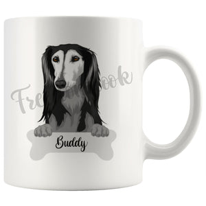 Personalized Saluki Dog Mom Dad Mug, Funny Dog Owner Gift