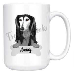 Personalized Saluki Dog Mom Dad Mug, Funny Dog Owner Gift
