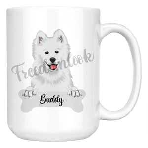 Personalized Samoyed Dog Mom Dad Mug, Funny Dog Owner Gift