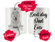 Personalized Samoyed Dog Mom Dad Mug, Best Dog Owner Gift