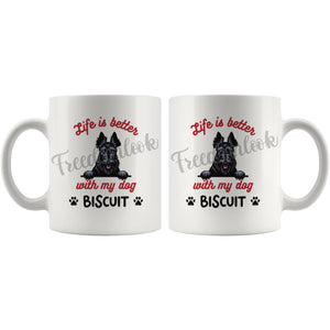 Personalized Scottish Terrier Dog Mom Dad Mug, Custom Dog's Name Gift
