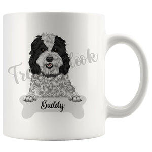 Personalized Sheepadoodle Dog Mom Dad Mug, Funny Dog Owner Gift