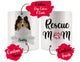 Personalized Shetland Sheepdog Dog Rescue Mom Dad Mug, Best Dog Owner Gift