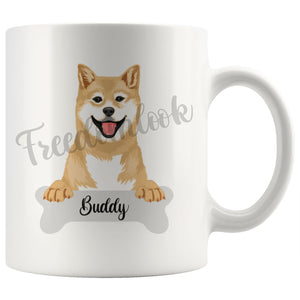 Personalized Shiba Inu Dog Mom Dad Mug, Funny Dog Owner Gift