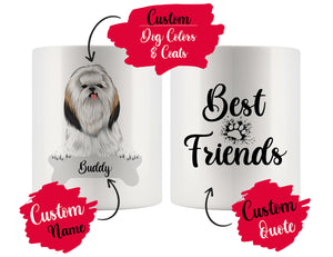 Personalized Shih Tzu Dog Rescue Mom Dad Mug, Best Dog Owner Gift