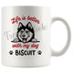 Personalized Siberian Husky Dog Mom Dad Mug, Custom Dog's Name Gift