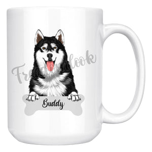 Personalized Siberian Husky Dog Mom Dad Mug, Funny Dog Owner Gift
