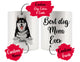 Personalized Siberian Husky Dog Mom Dad Mug, Best Dog Owner Gift