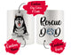 Personalized Siberian Husky Dog Rescue Mom Dad Mug, Best Dog Owner Gift