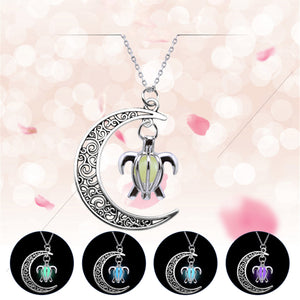 Silver Plated Chain Moon & Turtle Necklaces - Freedom Look