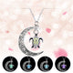 Silver Plated Chain Moon & Turtle Necklaces - Freedom Look