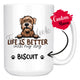 Personalized Soft Coated Wheaten Terrier Dog Mom Dad Mug, Custom Dog's Name Gift