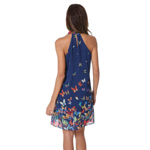 Sleeveless Butterfly Summer Dress