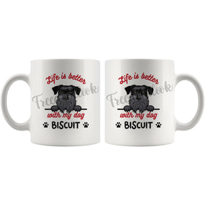 Personalized Standard Schnauzer Dog Mom Dad Mug, Custom Dog's Name Gift