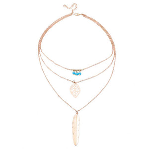 Modern Multilayer Pendant Chain Neklace - Freedom Look