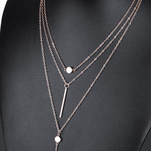 Modern 3 Multi Layer Necklace - Freedom Look