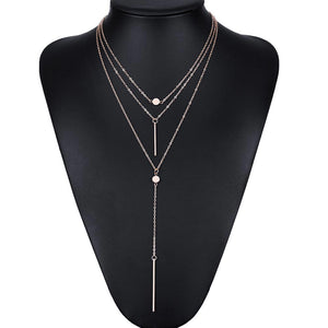 Modern 3 Multi Layer Necklace - Freedom Look