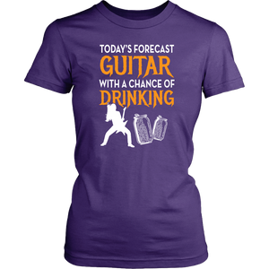 Today's Forecast Guitar Guitarist Party Music Women & Unisex T-Shirt