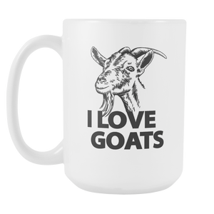 Goat Head Coffee Mug - I Love My Goat - I Like Goats - Goat Owner Gifts - 3D Goat - Got Goats - Great Gift For Goat Mama Dad Mom Lady (15 oz) - Freedom Look