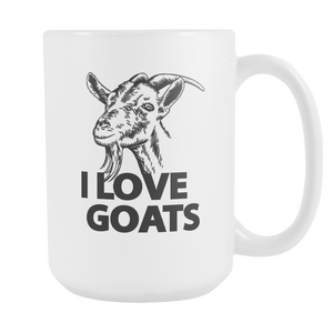 Goat Head Coffee Mug - I Love My Goat - I Like Goats - Goat Owner Gifts - 3D Goat - Got Goats - Great Gift For Goat Mama Dad Mom Lady (15 oz) - Freedom Look