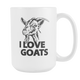 Goat Head Coffee Mug - I Love My Goat - I Like Goats - Goat Owner Gifts - 3D Goat - Got Goats - Great Gift For Goat Mama Dad Mom Lady (15 oz) - Freedom Look