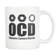 OCD Photographer Coffee Mug - Photography Gag Gifts - Unique Funny Gift For Him Or Her - Photography Related Gifts - Obsessive Camera Disorder Coffee Cup (11 oz)
