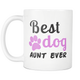 Best Dog Auntie Coffee Mug - Dog Aunt Mug - Greatest Auntie Ever - Great Gift For Aunt (11 oz) - Freedom Look