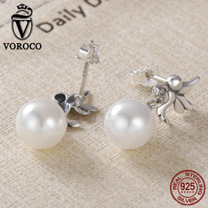 Lovely Angel Pearl Earrings for Woman in Style - Freedom Look